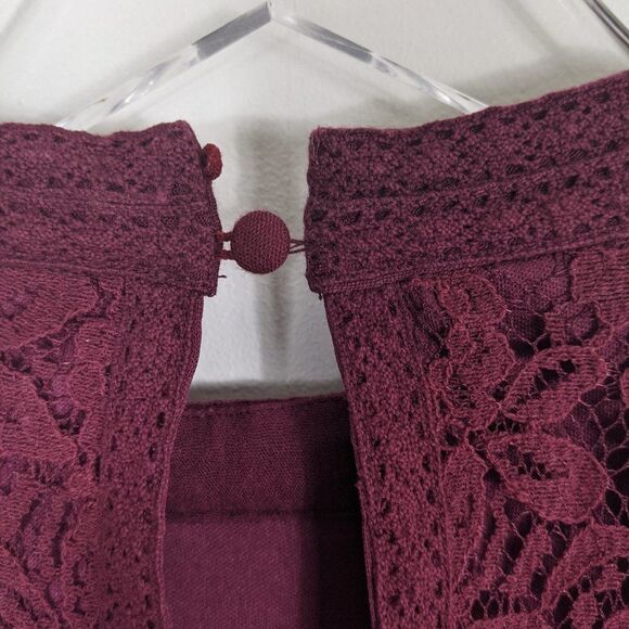 Altar'd State Maroon Lace Mini Dress Women's Medium - Picture 11 of 12